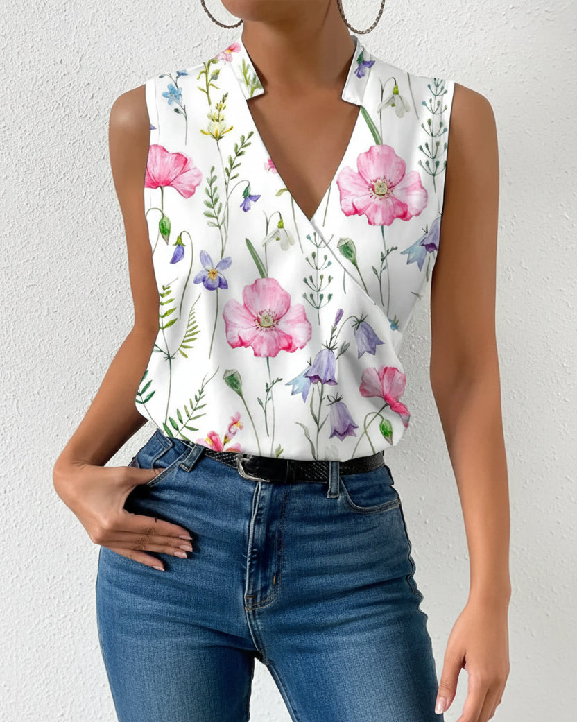 Felicity | Women’s Airy V-Neck Floral Blouse
