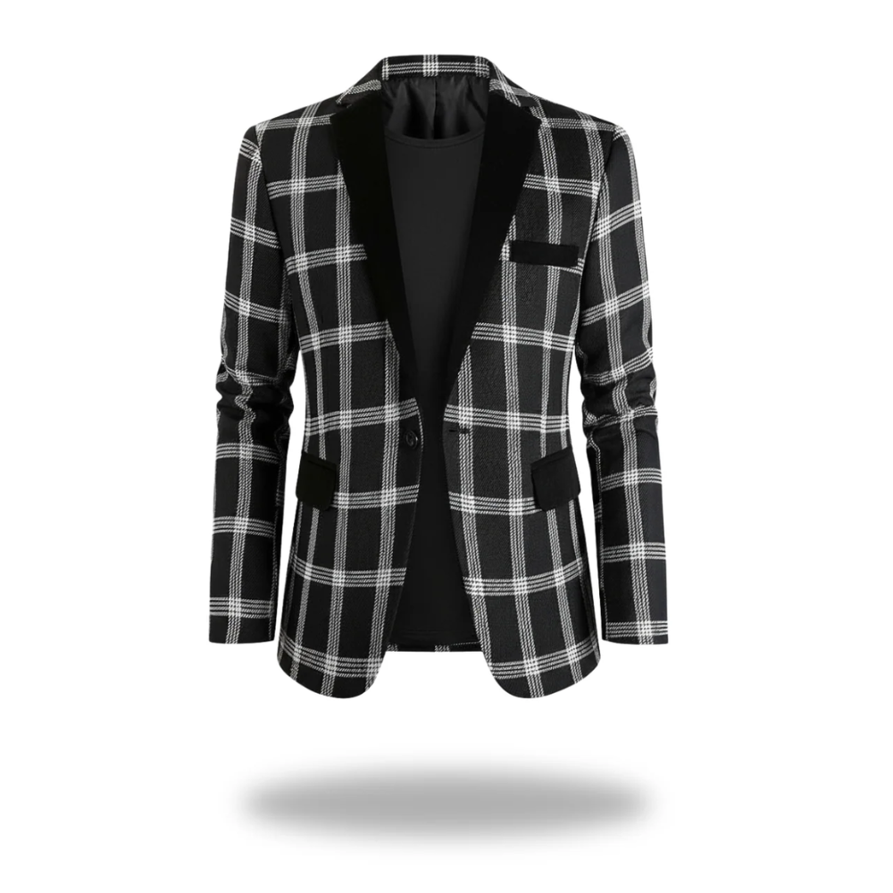 Huxley | Men’s Modern Plaid Tailored Blazer