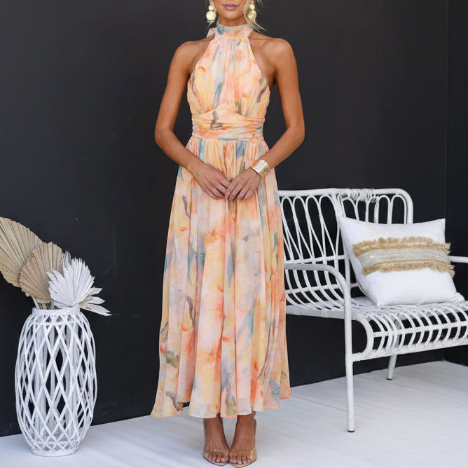 Azalea | Women’s Floral Halter Maxi Dress