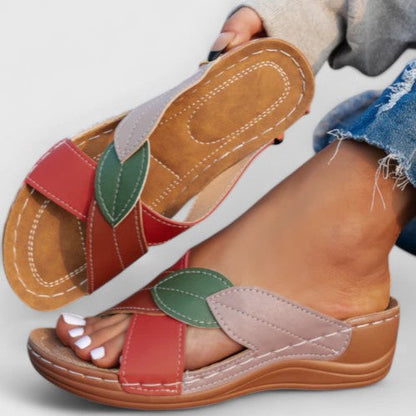 Jolie | Women’s Orthopedic Colorblock Slide Sandals