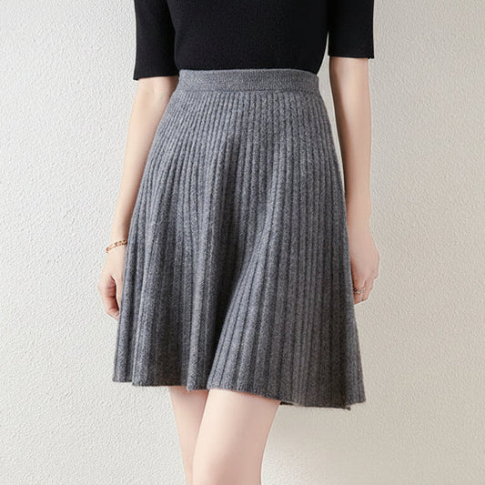 Phoebe | Women’s Merino Wool Ribbed Skirt