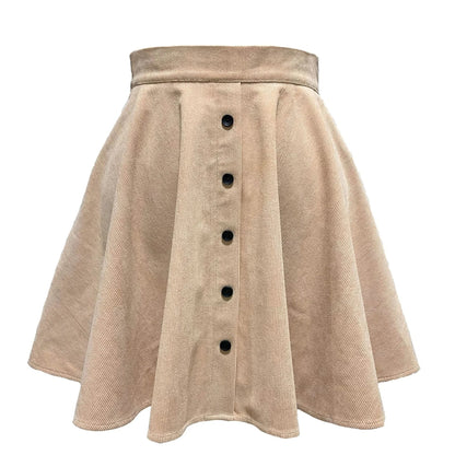 Lena | Women’s Corduroy Mini Skirt with Button Front