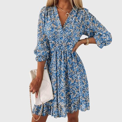 Paisley | Women’s Floral Puff Sleeve Ruffle Dress