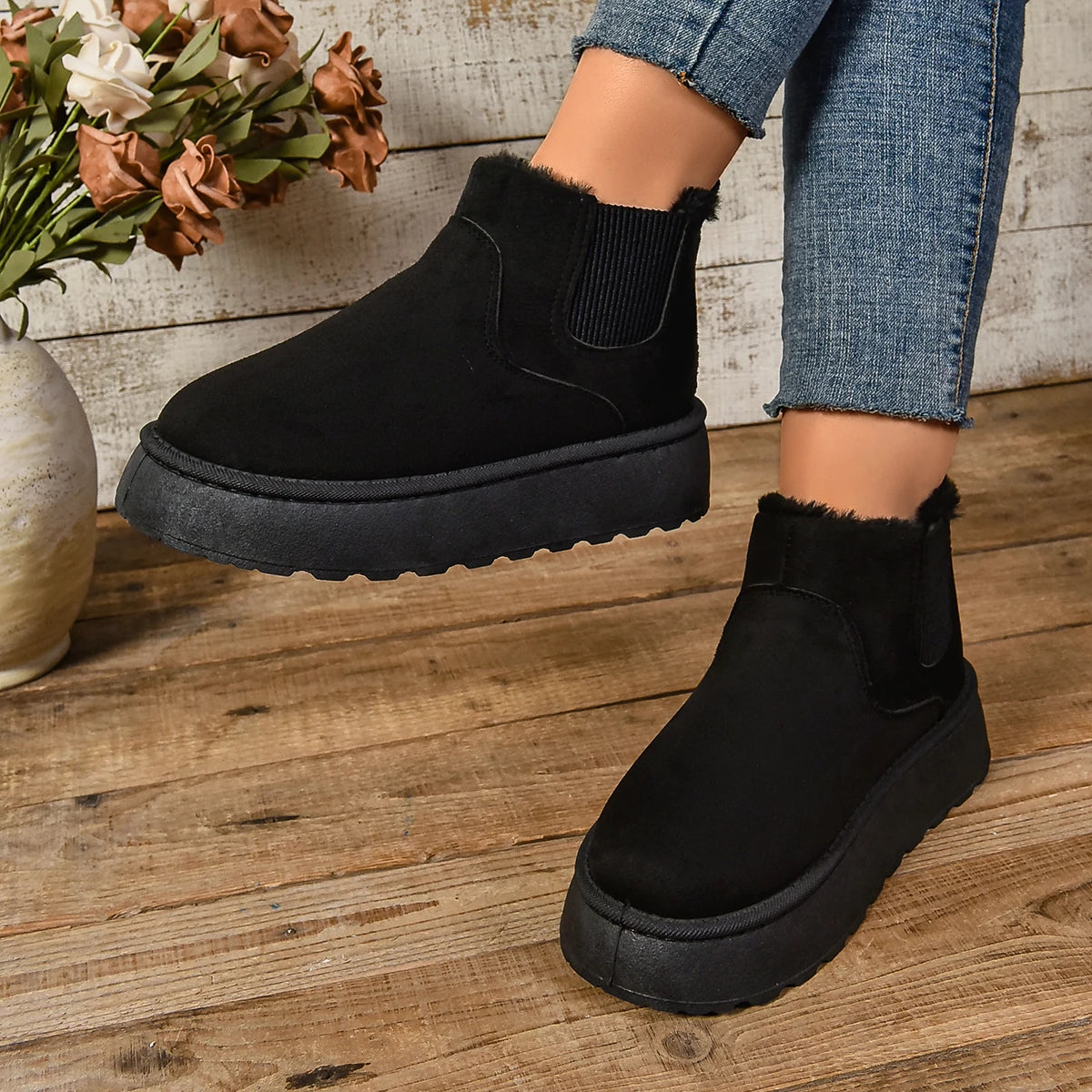 Giselle | Women's Plush Platform Boots