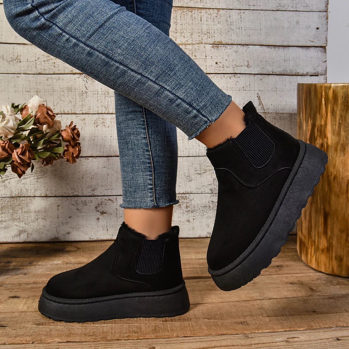 Giselle | Women's Plush Platform Boots