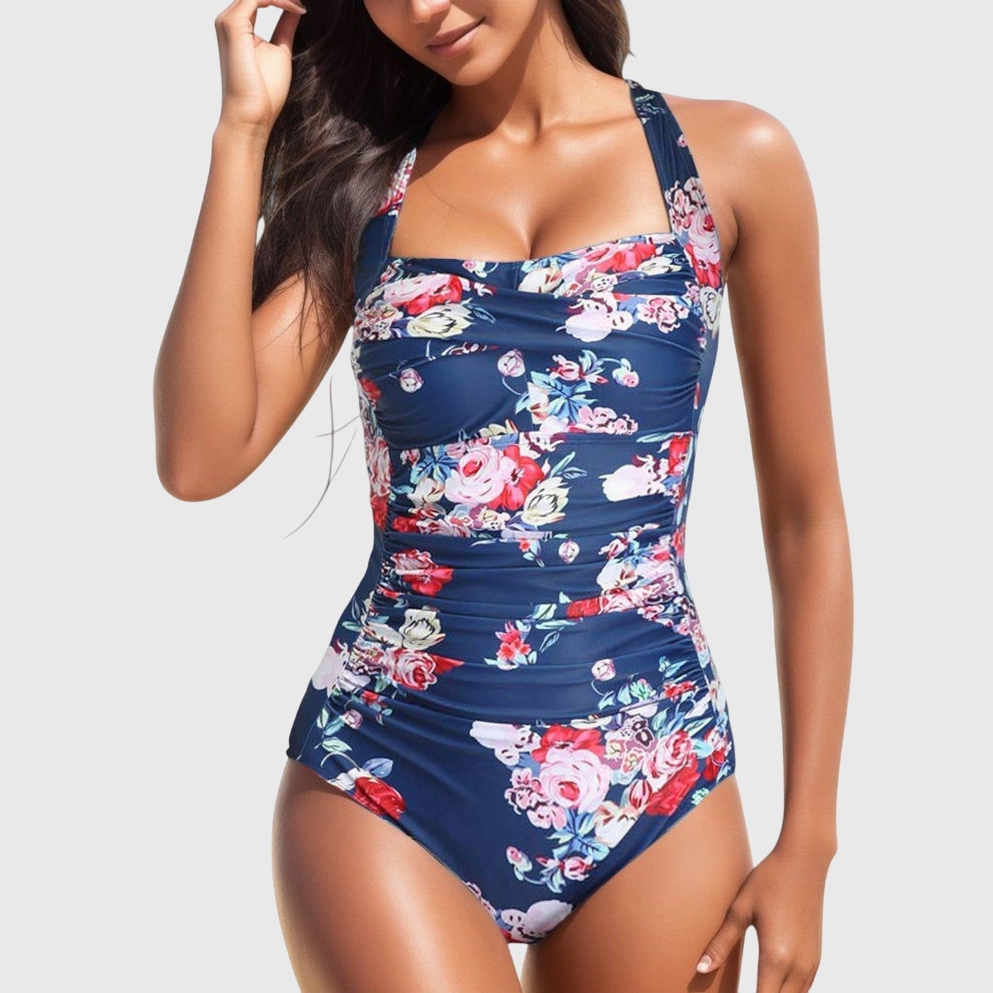 Zinnara | Women’s Floral Print One Piece Swimsuit