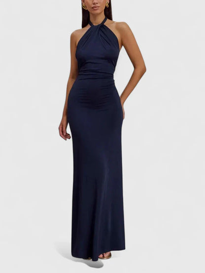 Lennox | Women’s Sophisticated Halter Neck Maxi Dress