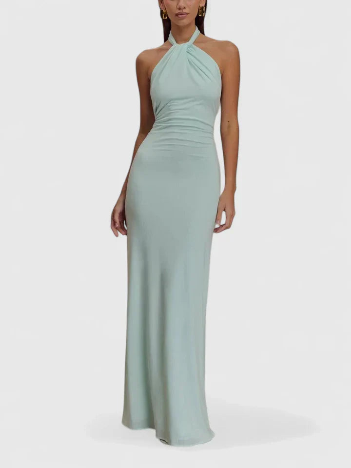 Lennox | Women’s Sophisticated Halter Neck Maxi Dress