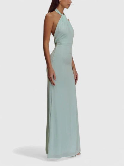 Lennox | Women’s Sophisticated Halter Neck Maxi Dress