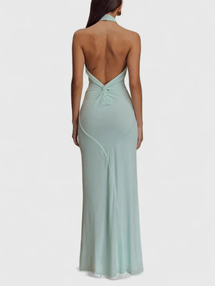 Lennox | Women’s Sophisticated Halter Neck Maxi Dress