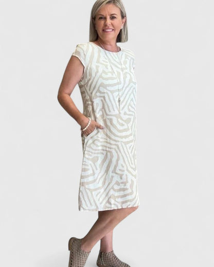 Quincy | Women’s Comfortable Printed Midi Dress