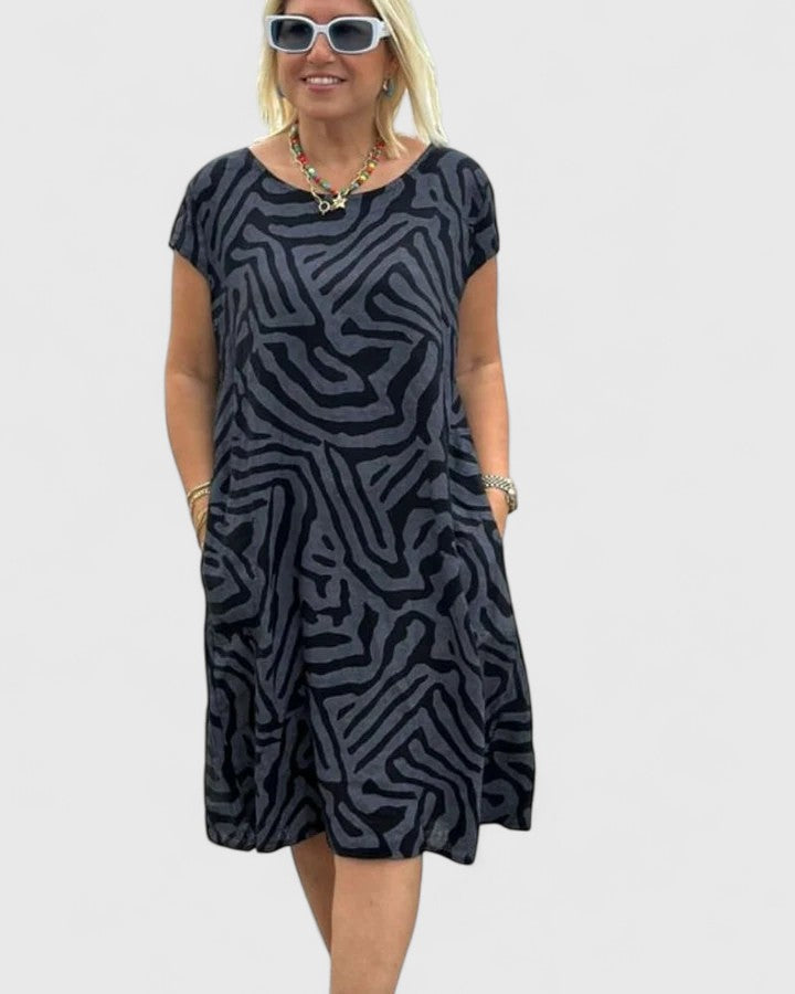 Quincy | Women’s Comfortable Printed Midi Dress