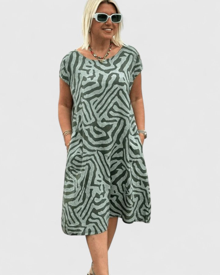 Quincy | Women’s Comfortable Printed Midi Dress