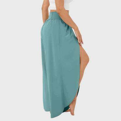 Solene | Women’s Boho Wide Leg Split Hem Pants