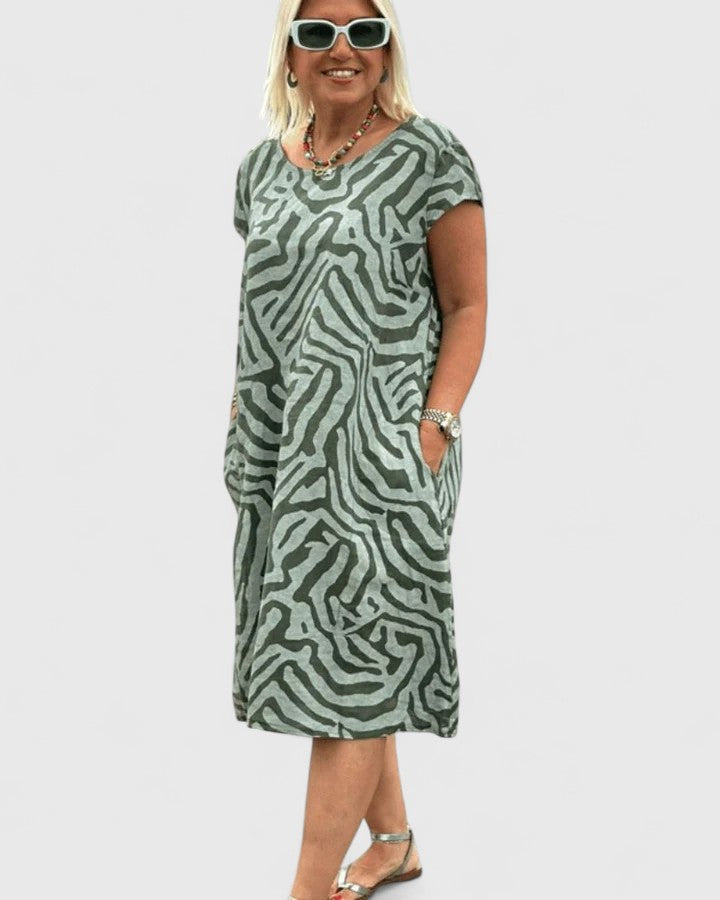 Quincy | Women’s Comfortable Printed Midi Dress