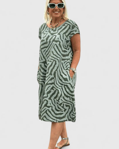 Quincy | Women’s Comfortable Printed Midi Dress