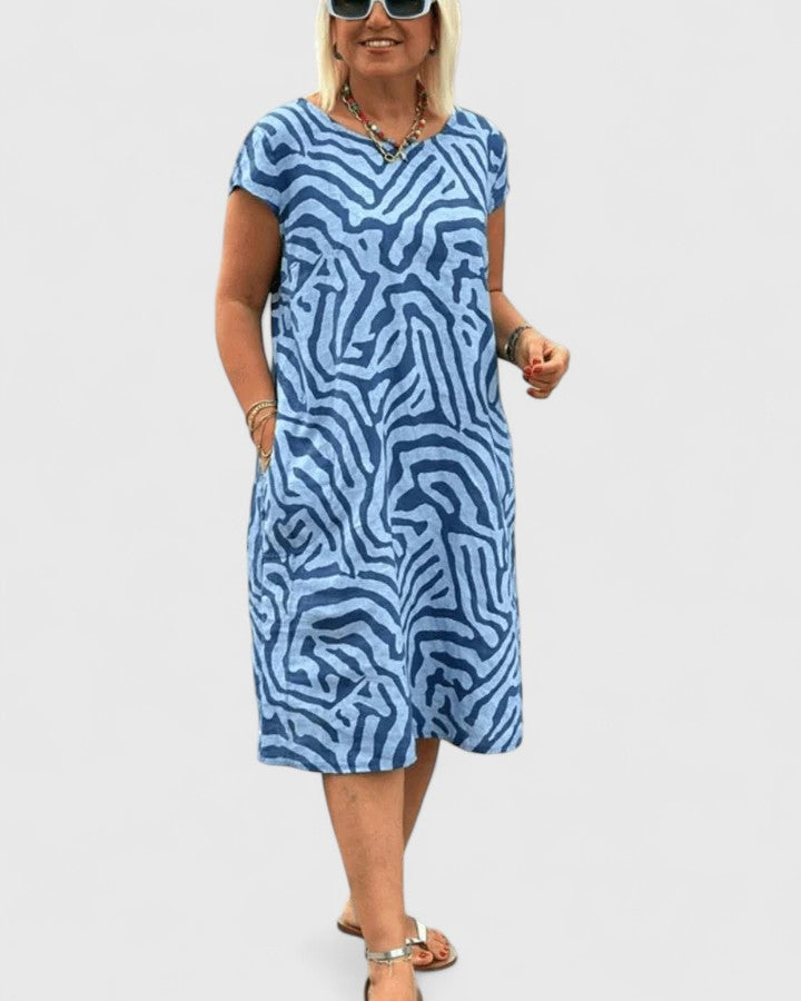 Quincy | Women’s Comfortable Printed Midi Dress