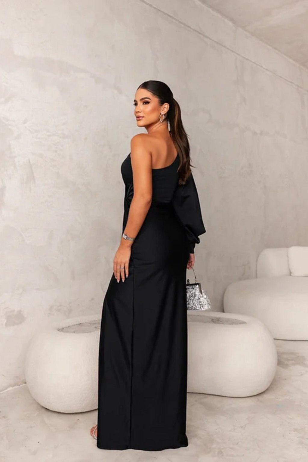 Valora | Women’s Elegant One Shoulder Maxi Dress