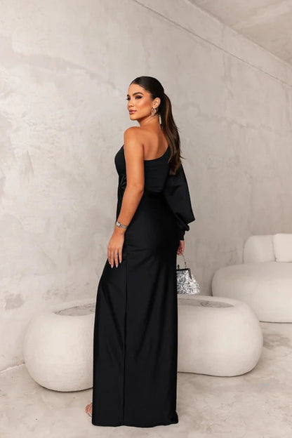 Valora | Women’s Elegant One Shoulder Maxi Dress