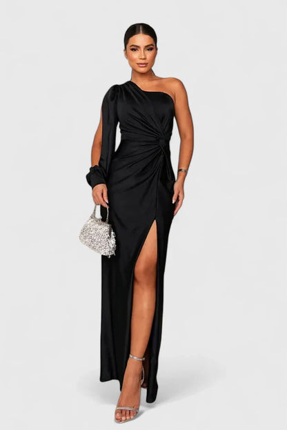 Valora | Women’s Elegant One Shoulder Maxi Dress