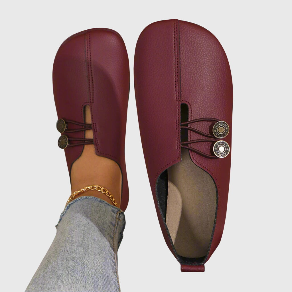 Aubriella | Women’s Spring Casual Slip-On Button Orthopedic Flats