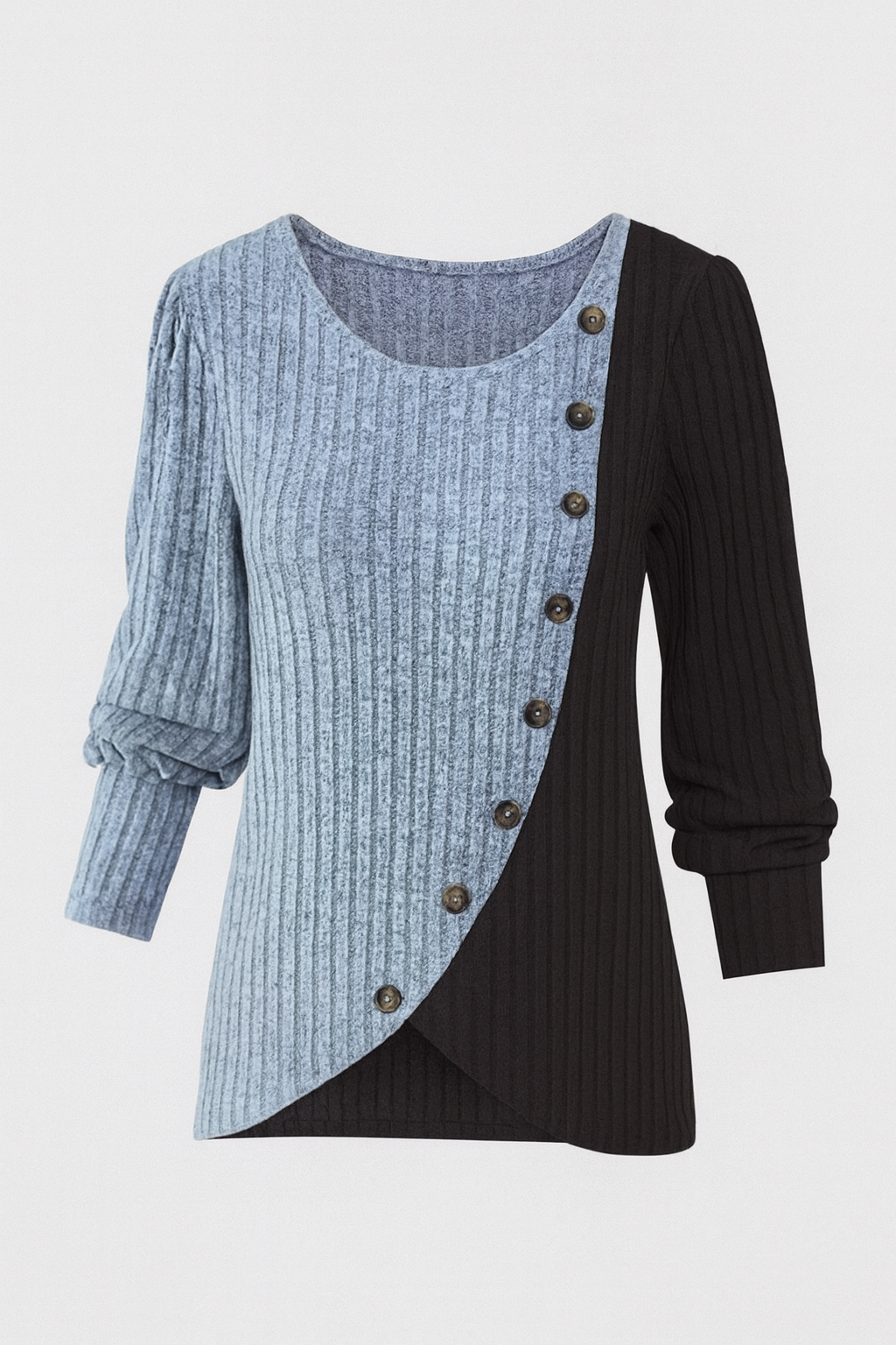 Janelle | Women’s Two-Tone Knitted Longsleeve Sweater