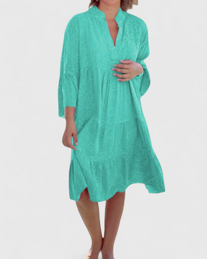 Elodie | Women’s Sophisticated V-Neck Beach Cover-Up Dress