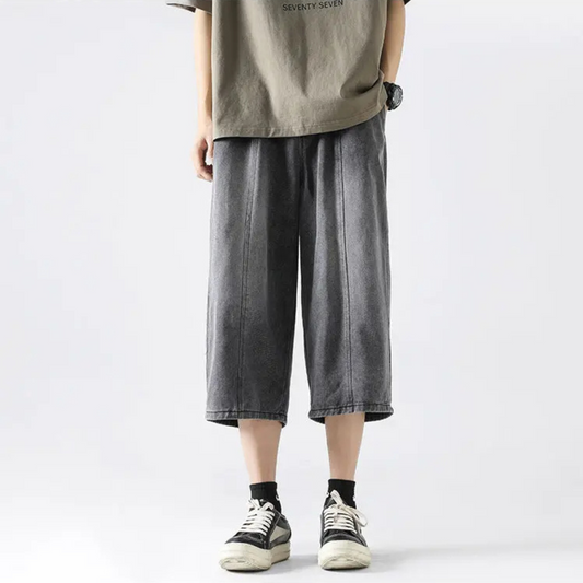 Mason | Men’s Wide-Leg Cropped Denim Shorts