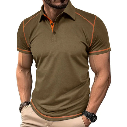 Damon | Men’s Color Block Polo Shirt with Classic Fit