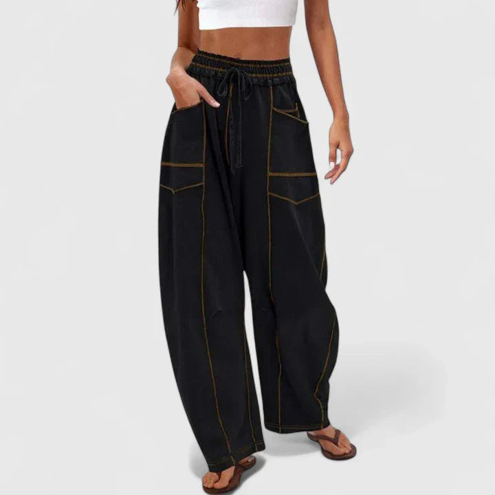 Oaklyn | Women’s Comfortable Drawstring Wide Leg Trousers
