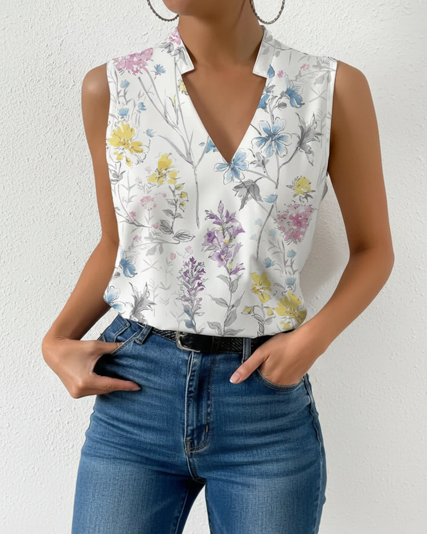 Felicity | Women’s Airy V-Neck Floral Blouse