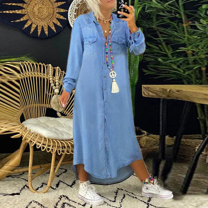 Daphne | Women’s Long Sleeve Denim Dress