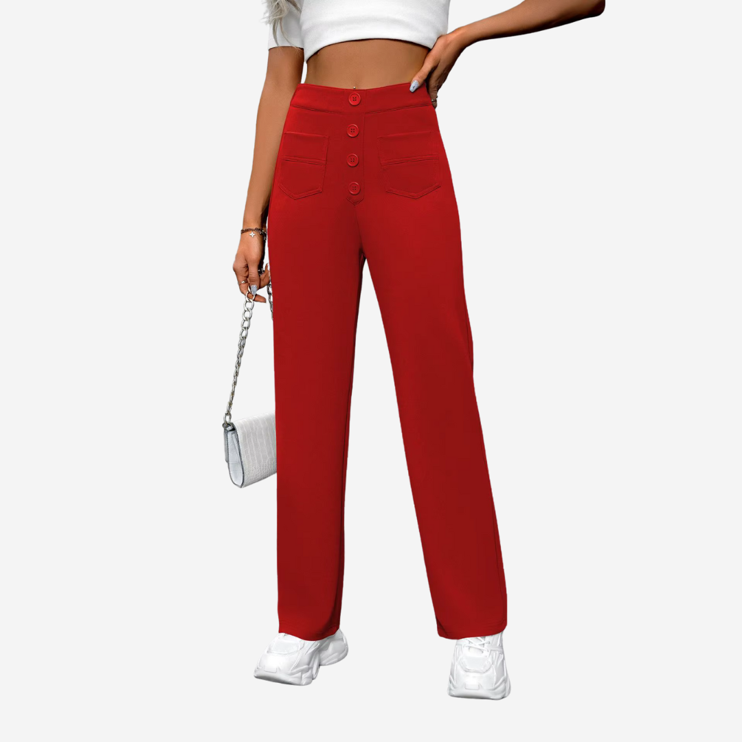 Vera | Women’s High-Waisted Straight-Leg Trousers