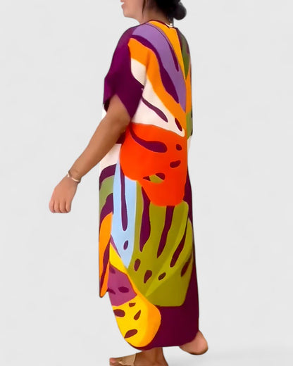 Hayden | Women’s Comfortable Abstract Print Midi Dress