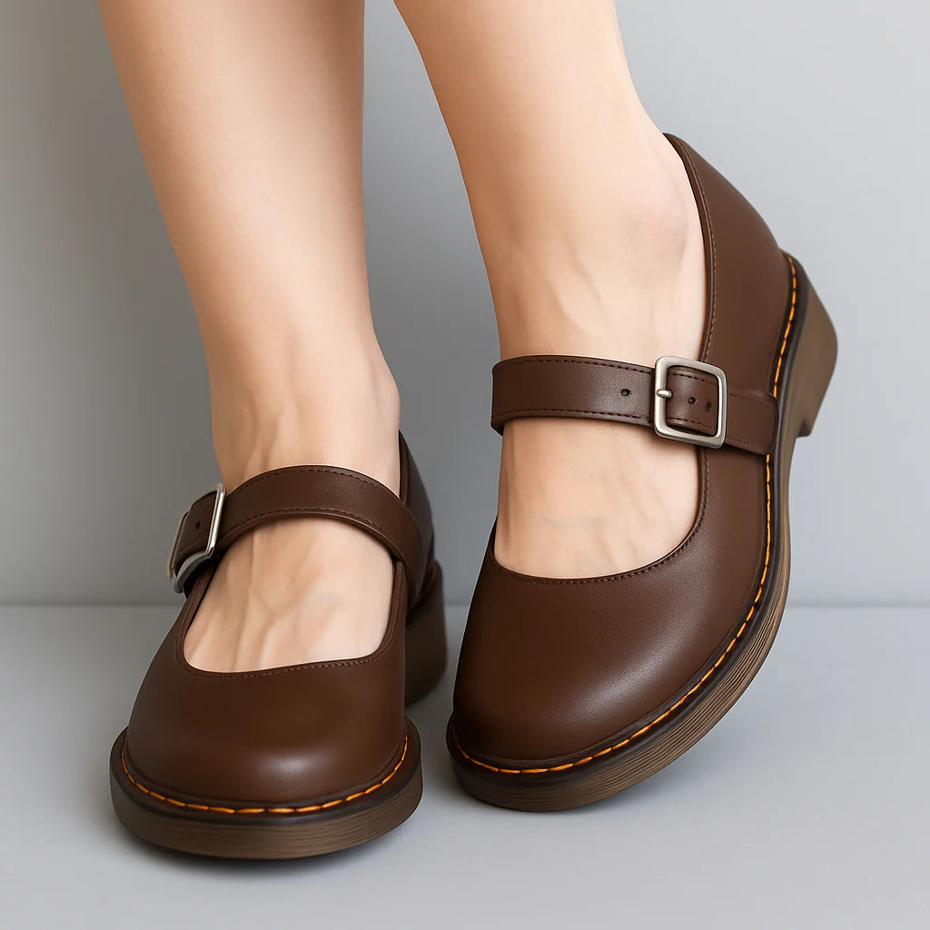 Mary | Women’s Buckle Strap Flats