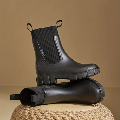 Marlette | Women’s Ribbed Mid-Calf Pull-On Boots