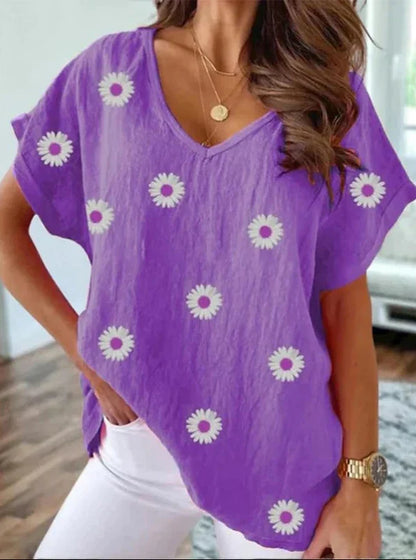 Lydia | Women’s Casual V-Neck Blouse with Floral Print