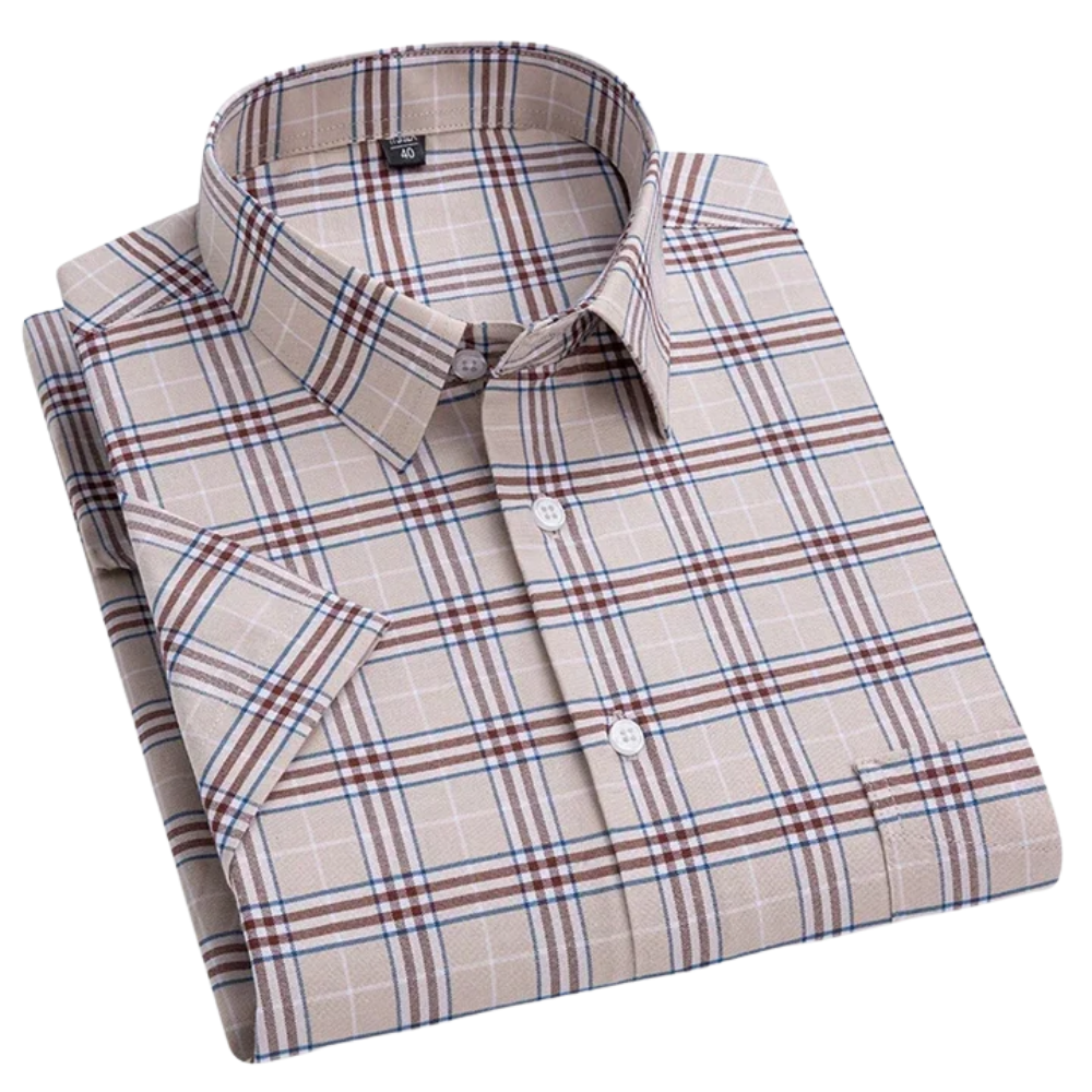 Stellan | Men’s Striped Short Sleeve Button Up Shirt