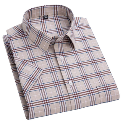 Stellan | Men’s Striped Short Sleeve Button Up Shirt
