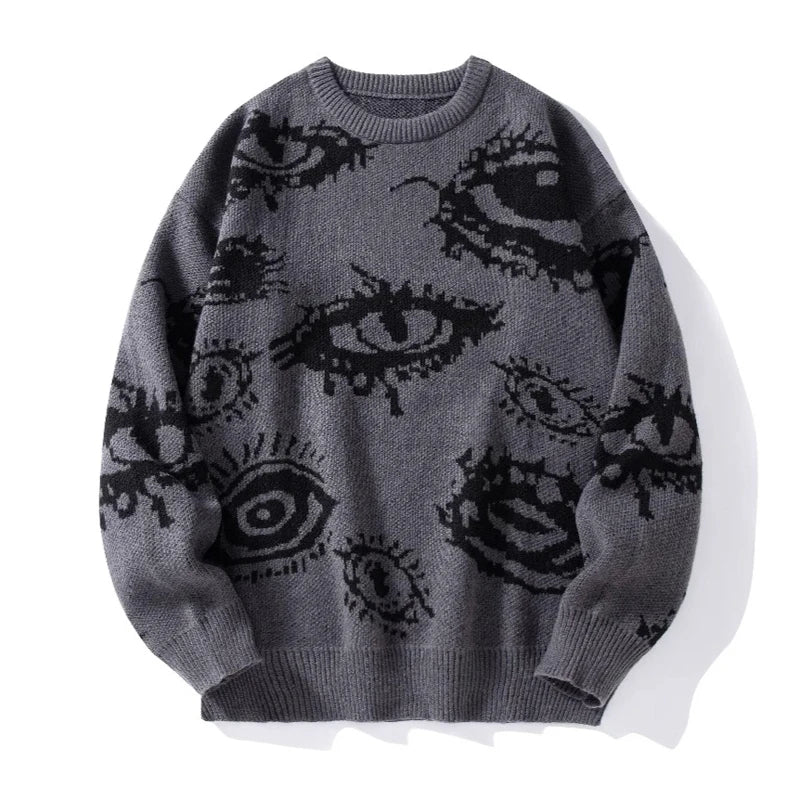 Caleb | Men’s Graphic Eye Knit Spring Sweater