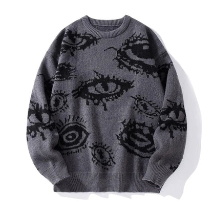 Caleb | Men’s Graphic Eye Knit Spring Sweater