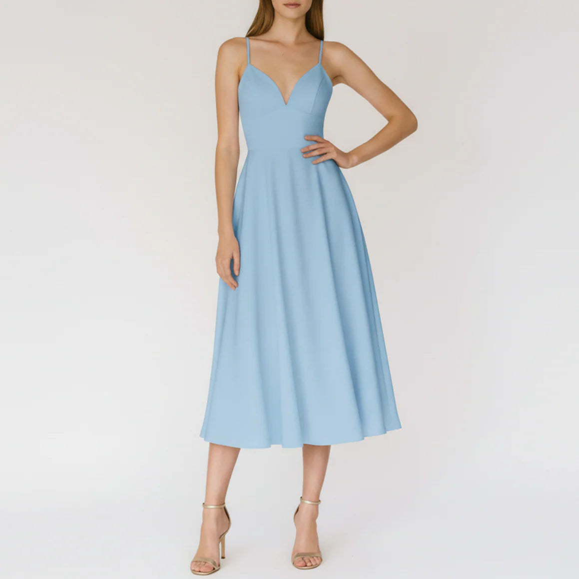 Lilliana | Women’s Wedding Guest Strappy Midi Dress