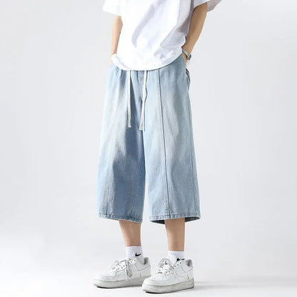 Mason | Men’s Wide-Leg Cropped Denim Shorts