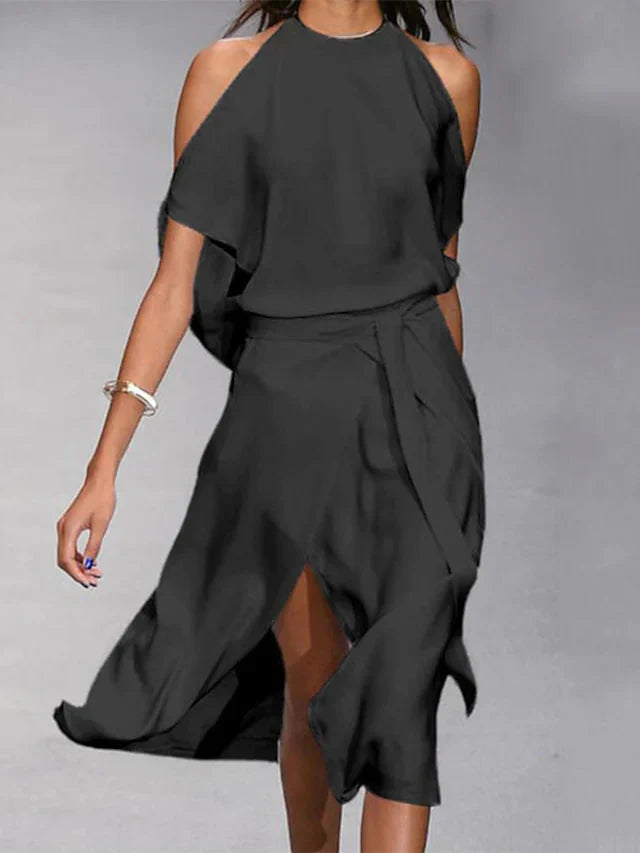 Quinn | Women’s Basic Minimal Midi Dress