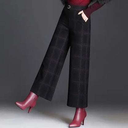 Camryn | Women’s Plaid Wide-Leg Trousers