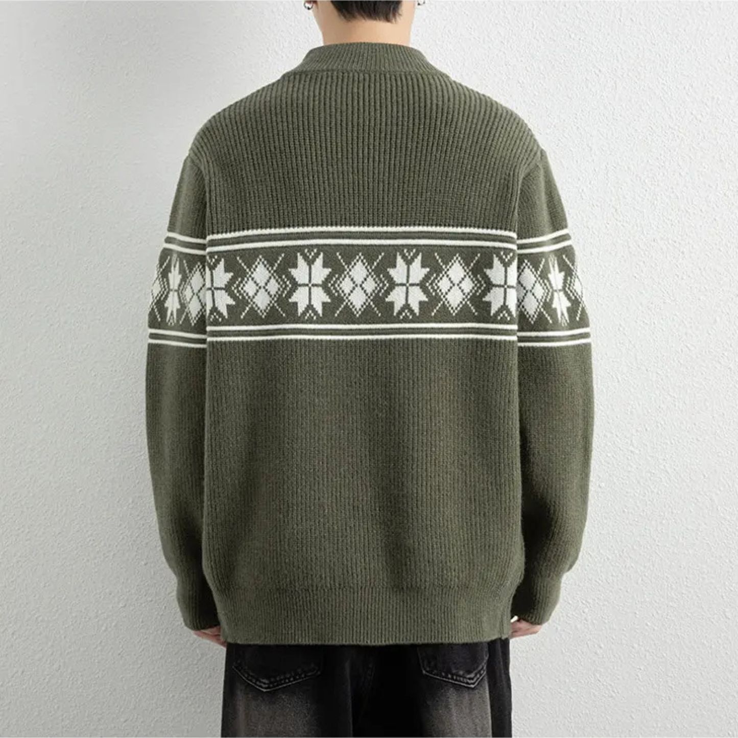 Anderson | Men’s Nordic Knit Zip-Up Winter Cardigan