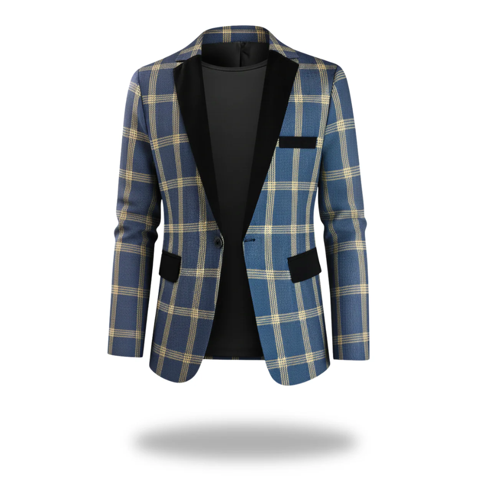 Huxley | Men’s Modern Plaid Tailored Blazer