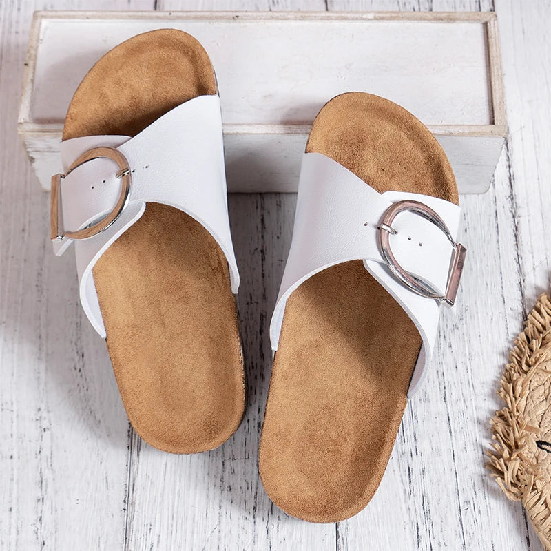 Rowena | Women’s Buckle Slide Sandals