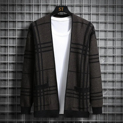 Calder | Men’s Plaid Knit Cardigan