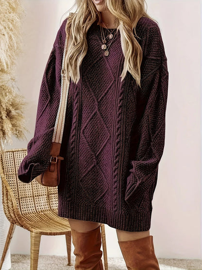 Savannah | Women’s Cable Knit Sweater Dress